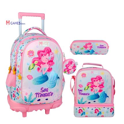 Sac à dos d'école à roulettes Must Team Sea Treasure, 3 compartiments