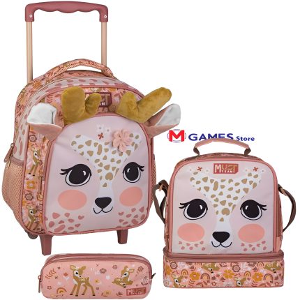 Sac à roulettes pour maternelle Must Cute Deer 3pcs