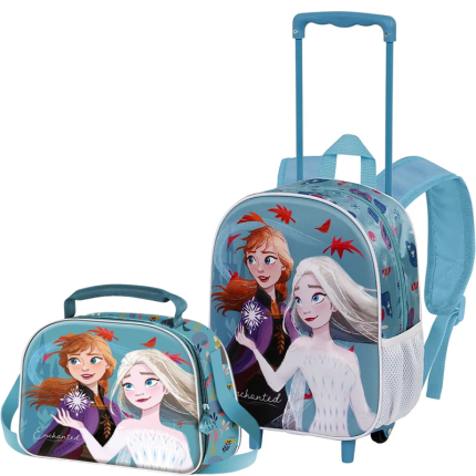 Sac à roulettes pour maternelle frozen2  34cm 3D