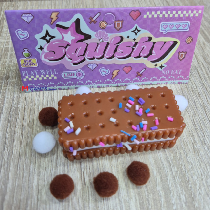 squishy Biscuit au chocolat jouet anti-stress