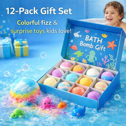 Coffret cadeau de 12 bombes de bain artisanales