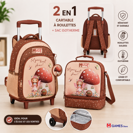 Sac à roulettes pour maternelle Must